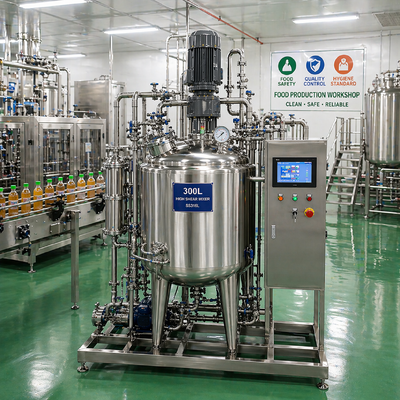 Pharma Liquid Mixing System 300L with SS316L Tank (High Shear Mixer, GMP Compliance)