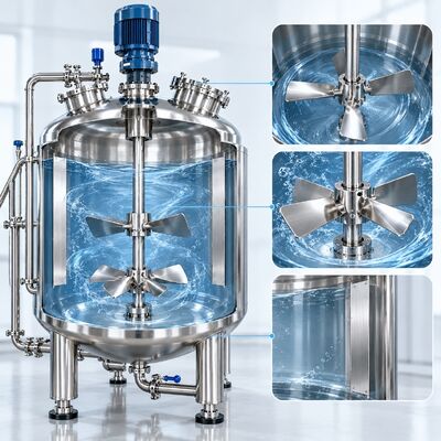1500L Syrup Preparation System with Jacketed Mixing Tank and Variable Speed Agitator