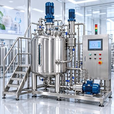 500L Cosmetic Mixing System with SS316L Tank and High Shear Homogenizer