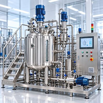 1000L Vacuum Emulsifying Mixing System with Homogenizer and Heating Cooling Jacket