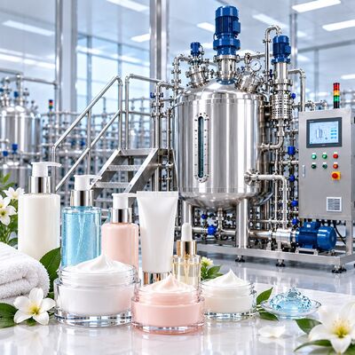 1000L Vacuum Emulsifying Mixing System with Homogenizer and Heating Cooling Jacket