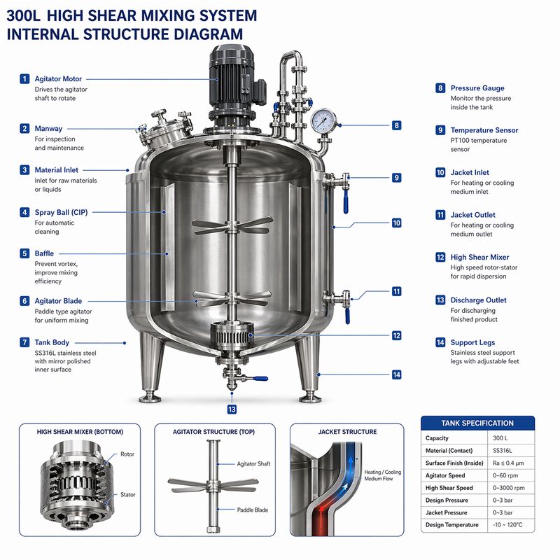 Biophar Solution Preparation System 1000L with SS316L Vessel (GMP Standard, Touch Screen Control)