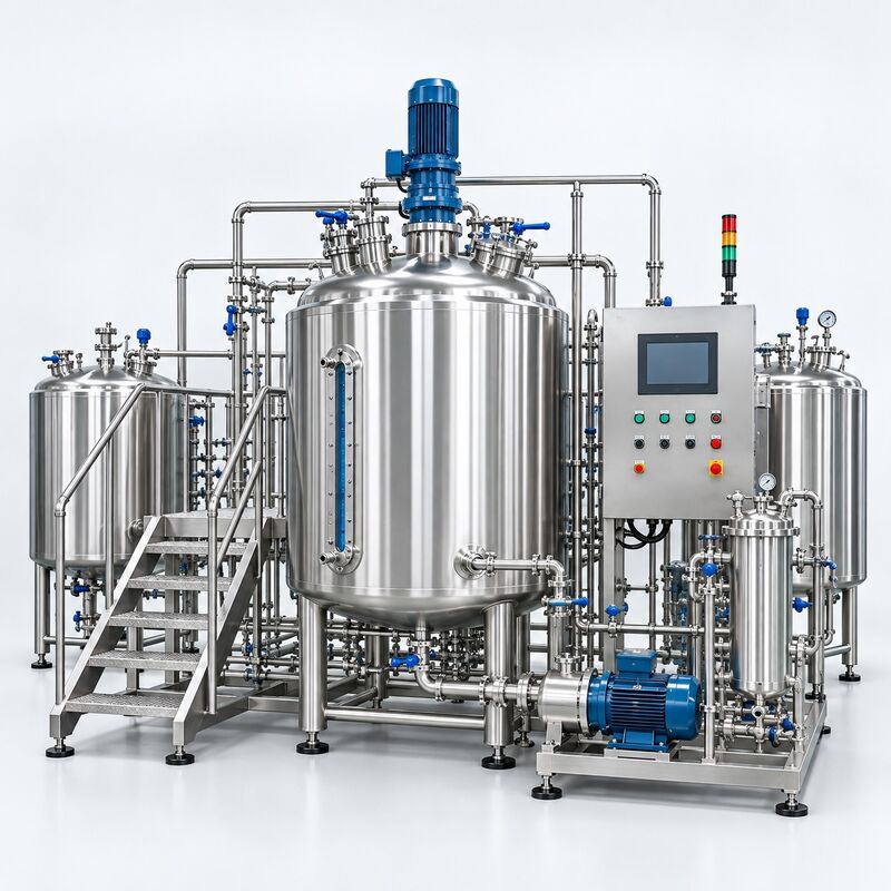 Food Grade Mixing System 1000L with SS316L Tank for Beverage and Syrup Production